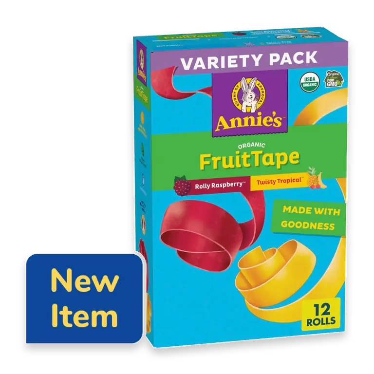 Organic Rolly Raspberry and Twisty Tropical Fruit Flavored Snacks Variety Pack