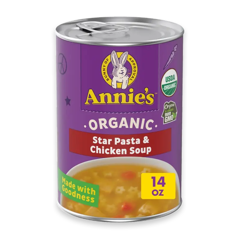 Organic Star Pasta and Chicken Soup