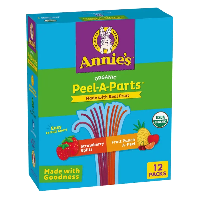 Organic Strawberry and Fruit Punch Peel-A-Parts Fruit Strings Variety Pack