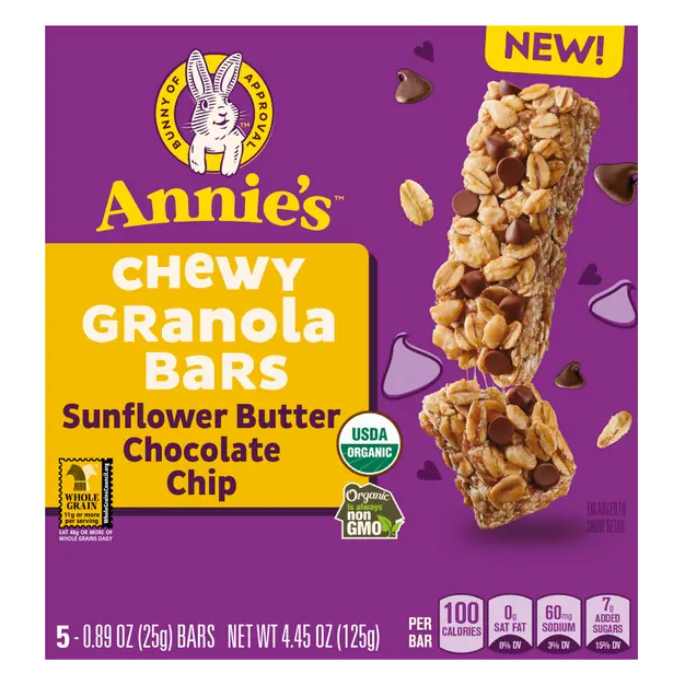 Organic Sunflower Butter Chocolate Chip Granola Bars - 5 ct