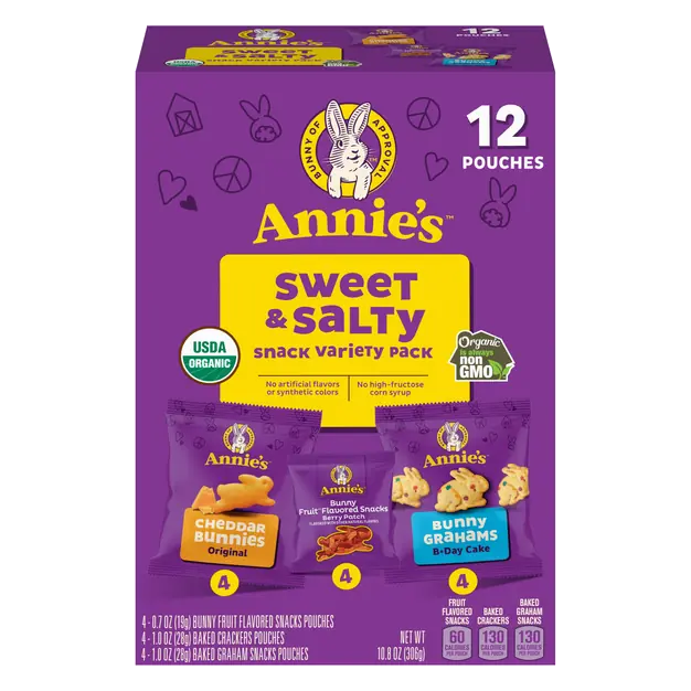 Organic Sweet & Salty Snack Variety Pack - 12 ct