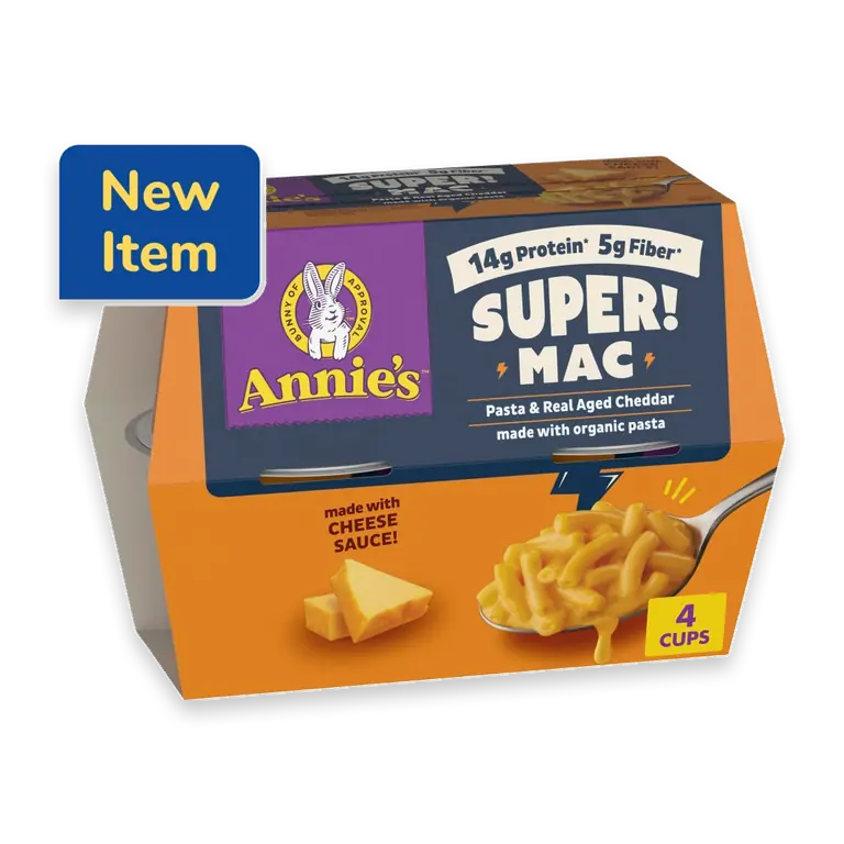Protein Super! Mac Microwave Pasta and Real Aged Cheddar Cups