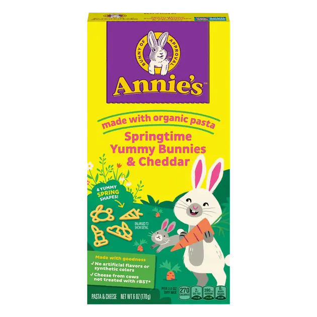Springtime Yummy Bunnies & Cheddar Pasta & Cheese