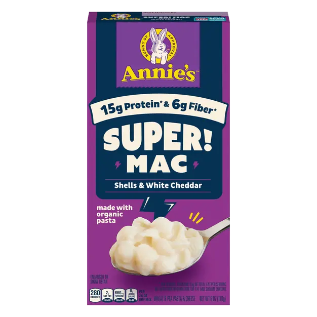 SUPER! Organic Protein Mac Shells & White Cheddar