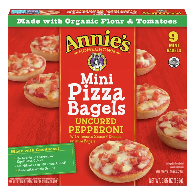 Uncured Pepperoni Mini Pizza Bagels