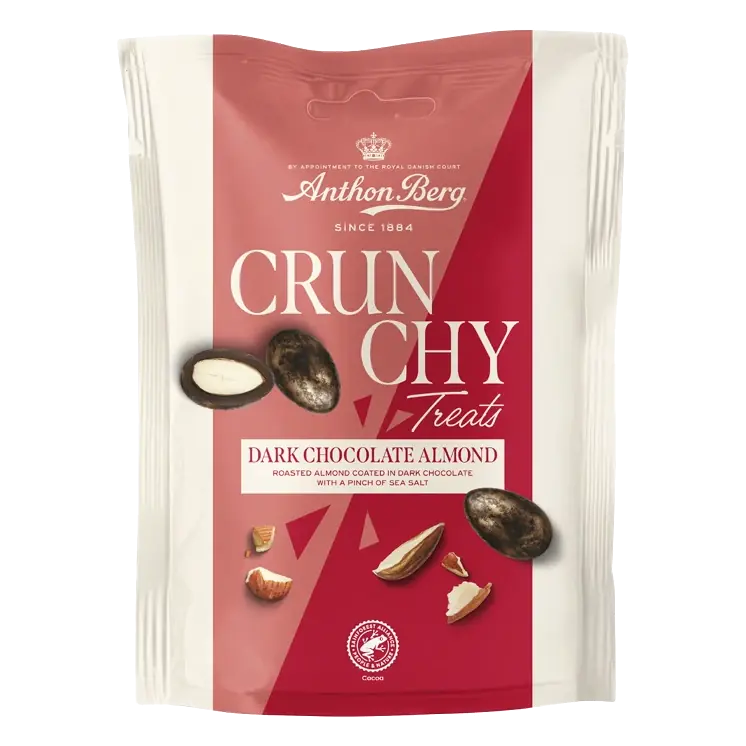 Chokladpåse Crunchy Treats Dark Chocolate Almond 120g