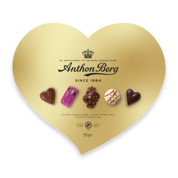 Guldask Hjärta Chokladpraliner