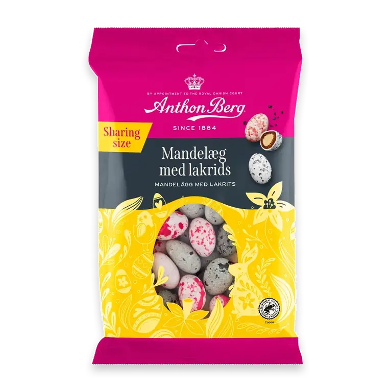 Påsk Dragé Mandelägg med lakrits 215g