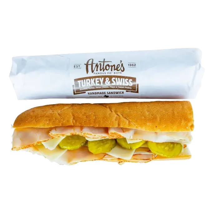 Antone's Famous Po' Boys Turkey & Swiss Sandwich, 10.55oz