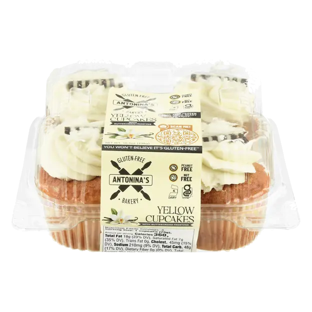 Yellow Cupcakes w/Buttercream Frosting - 4ct