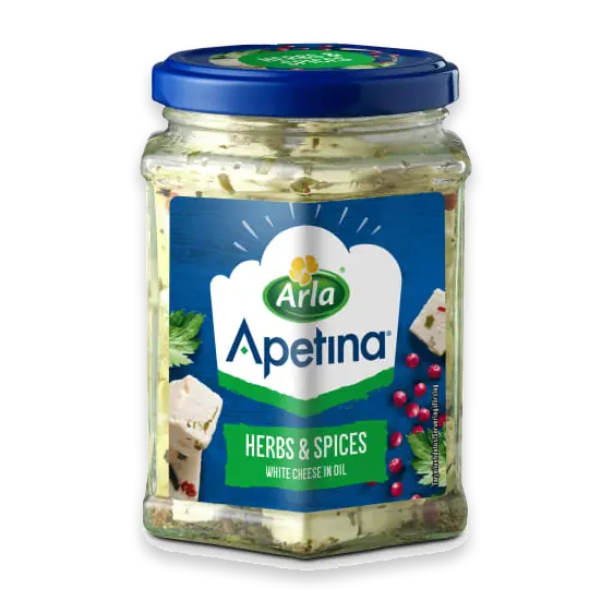 Herbs & Spices White Cheese In Oil Tärnad 21%