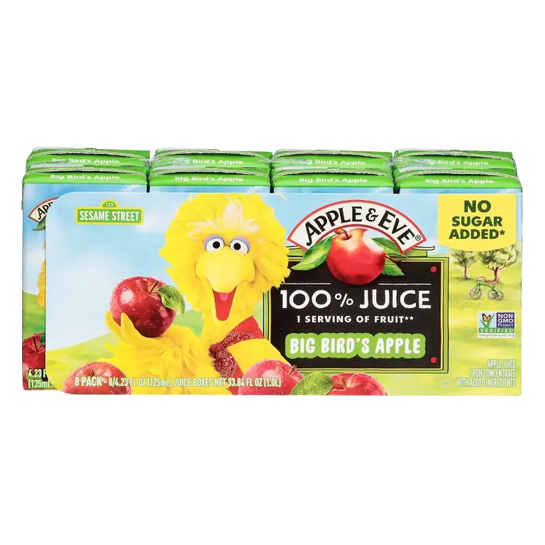 Apple & Eve Sesame Street Big Bird's Apple Fruit Juice, 8pk/4.23 fl oz