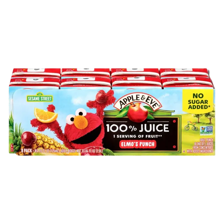 Apple & Eve Sesame Street Elmo's Punch Fruit Juice, 8pk/125ml: 100% Juice