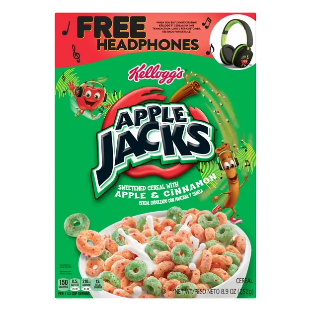 Kellogg's Apple Jacks Cinnamon & Apple Sweetened Cereal