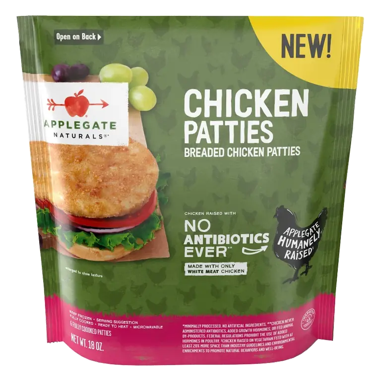 Applegate Farms Natural Chicken Patty - Frozen - 18oz