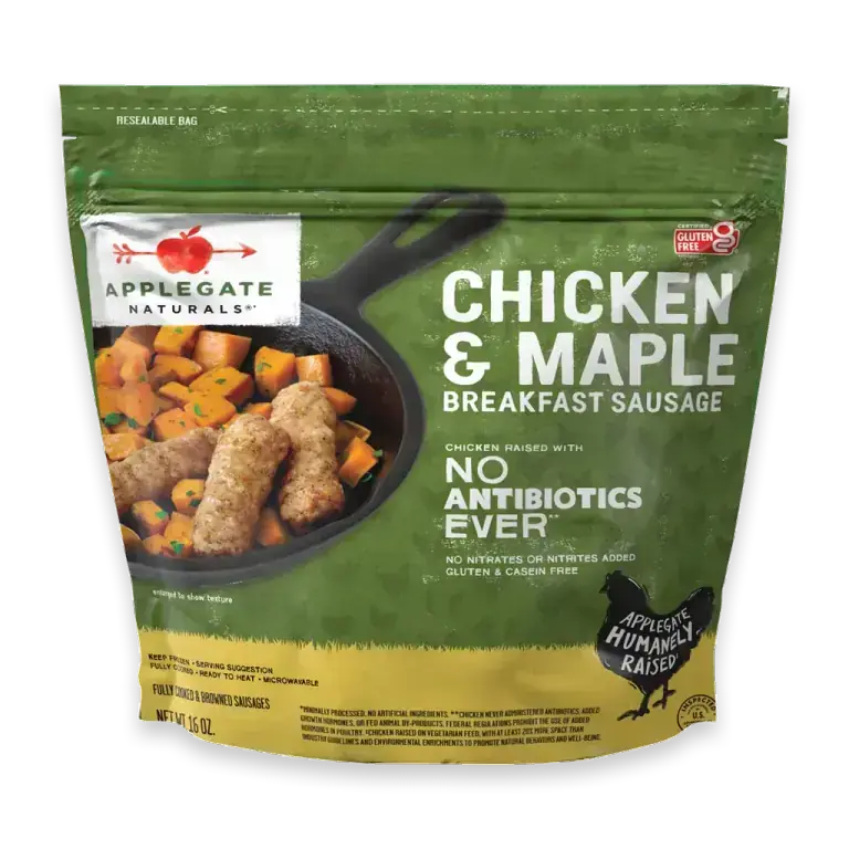Natural Chicken & Maple Frozen Breakfast Sausage