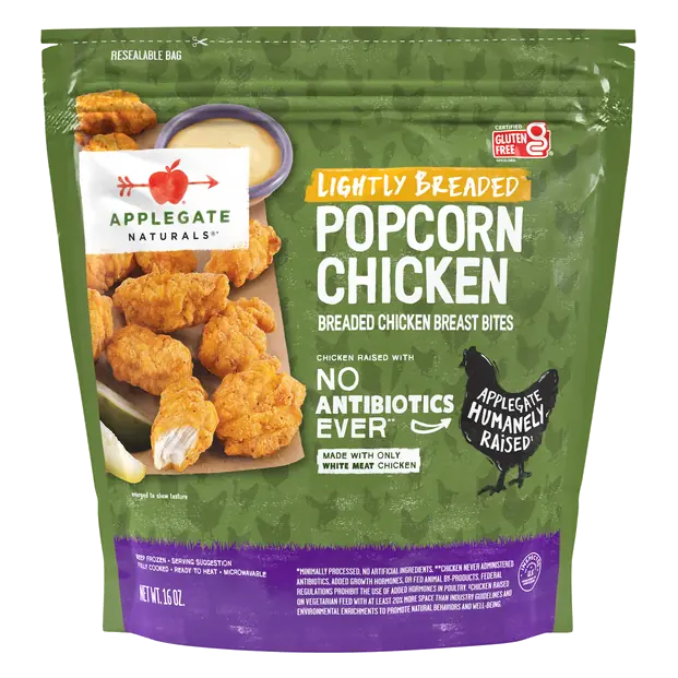 Naturals Gluten Free Lightly Breaded Popcorn Chicken Frozen