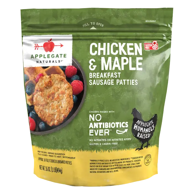 Naturals Maple & Chicken Breakfast Sausage Patties Frozen
