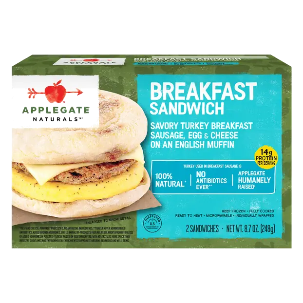 Naturals Turkey Breakfast Sandwich - 2 ct Frozen