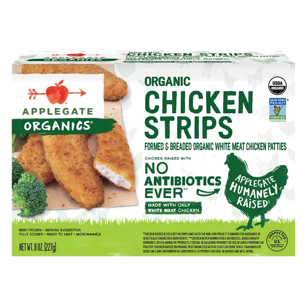 Organic Breaded Chicken Strips Frozen