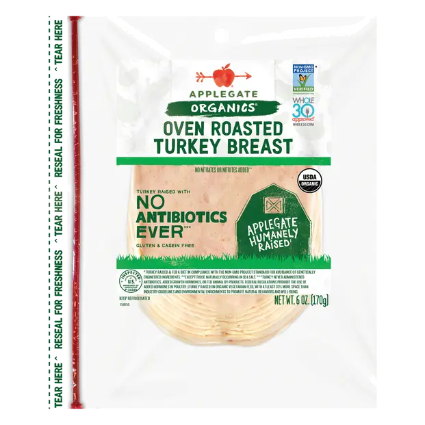 Organics Antibiotic Free Oven Roasted Turkey Breast Sliced
