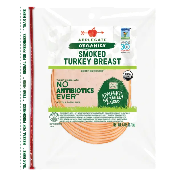Organics Antibiotic Free Smoked Turkey Breast Sliced
