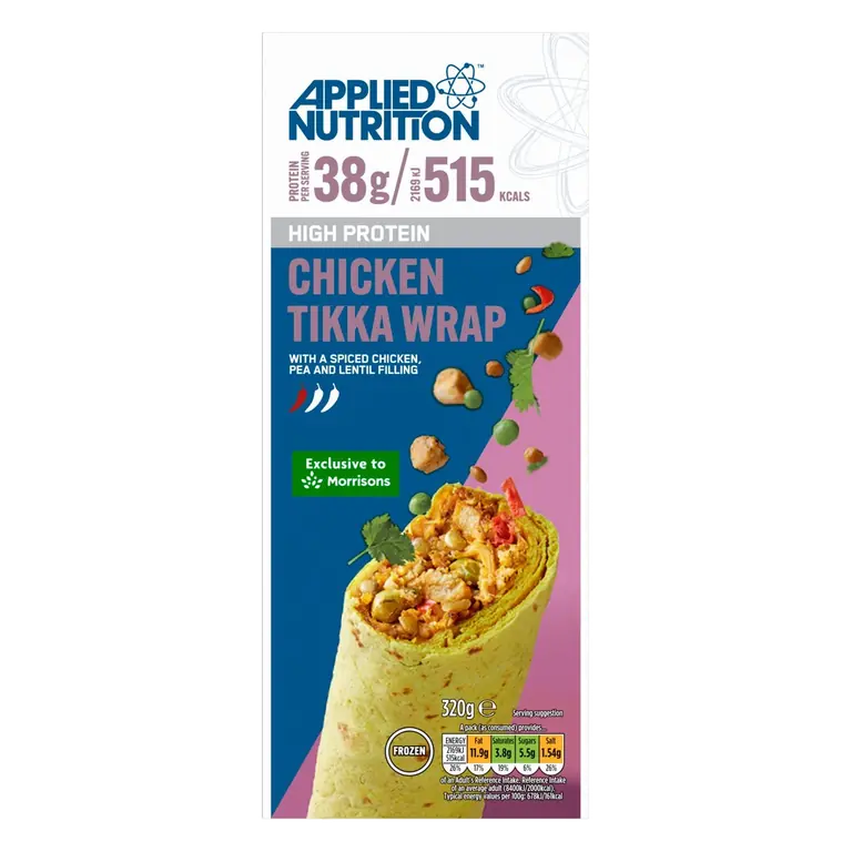 High Protein Chicken Tikka Wrap