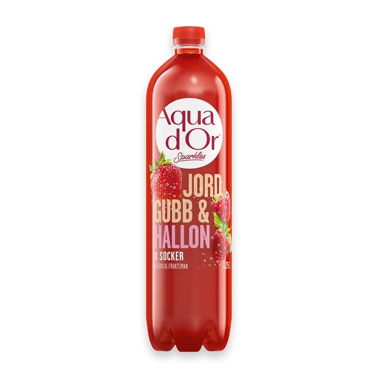 Kolsyrat vatten Jordgubb & hallon