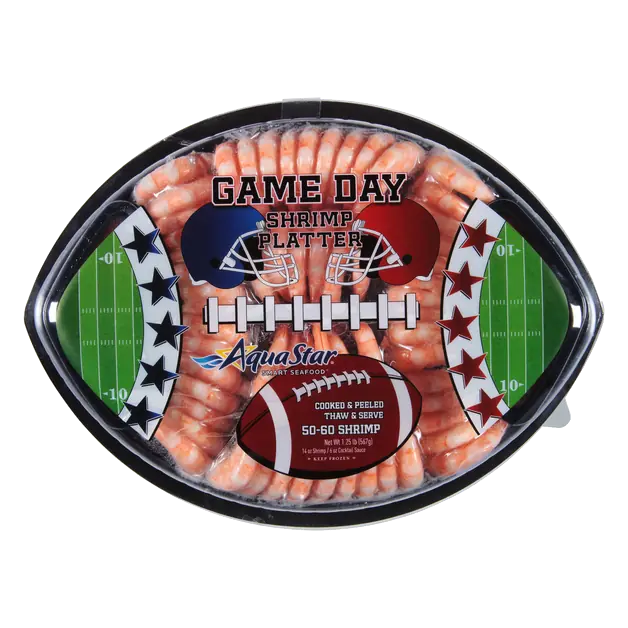 Game Day Cooked & Peeled Shrimp Platter 50-60 ct Frozen