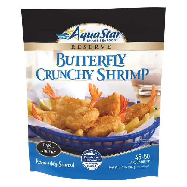 Smart Seafood Crunchy Butterfly Shrimp Large 45 - 50 ct Frozen