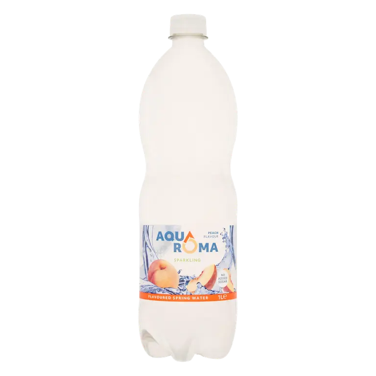 Aquaroma Peach Flavour Spring Water 1L