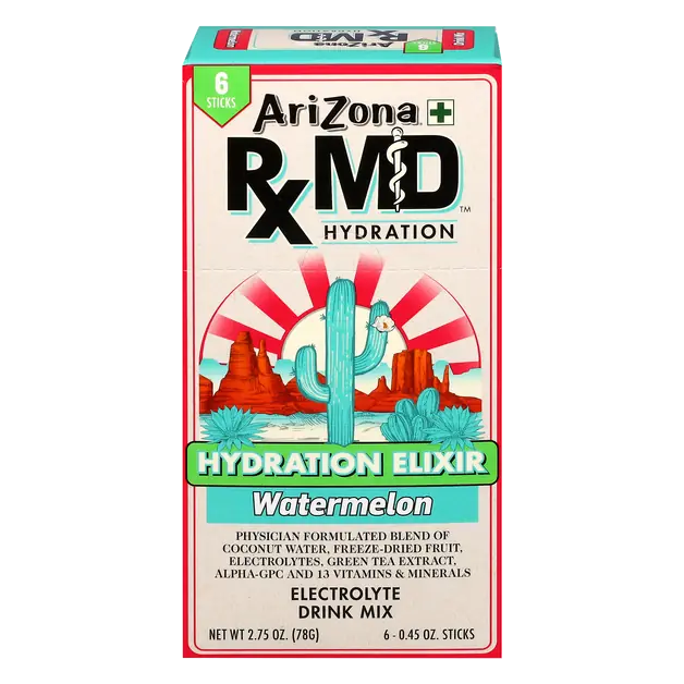 Rx MD Hydration Elixir Watermelon Electrolyte Drink Mix - 6 ct