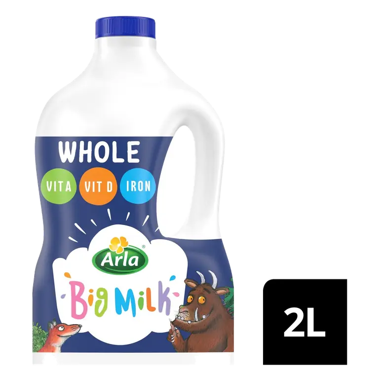 Big Milk Fresh Whole Milk 2L Vitamin Enriched for kids 1+