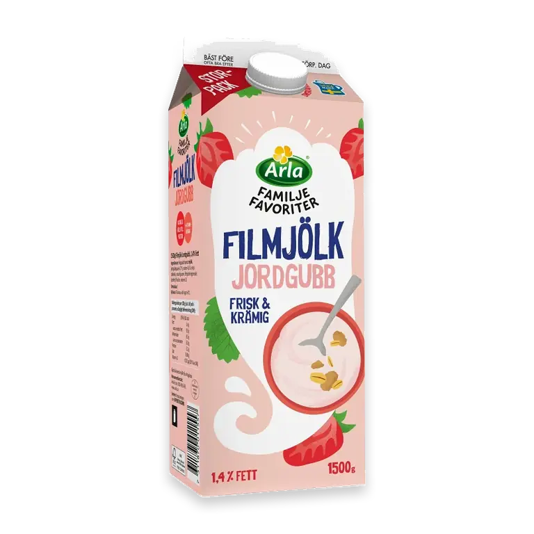 Filmjölk Familjefavoriter Jordgubb 1,4% 1500g Arla®