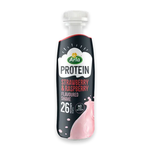 Jordgubb Hallon Proteinshake