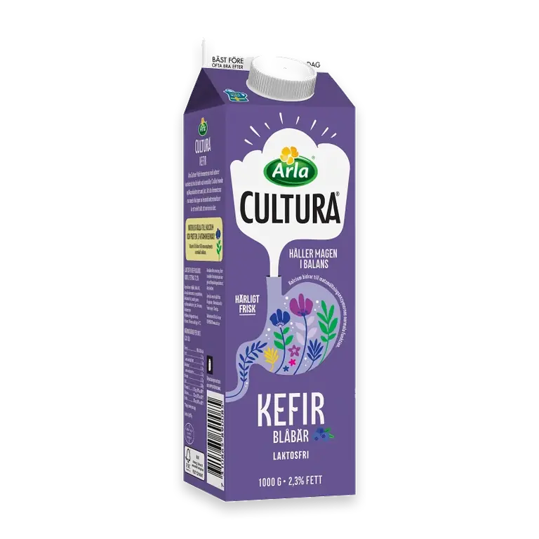 Kefir Blåbär Laktosfri 2,3% 1000g Arla Cultura®
