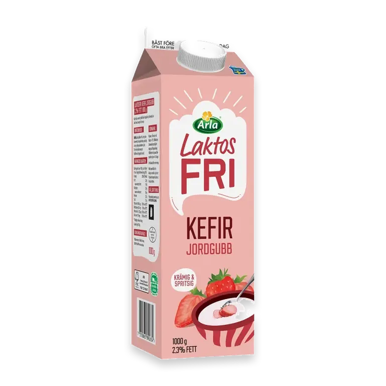 Kefir Jordgubb Laktosfri 2,3% 1000g Arla®