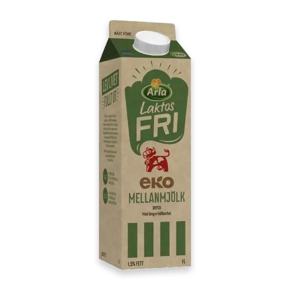 Mellanmjölk Eko Laktosfri 1,5%