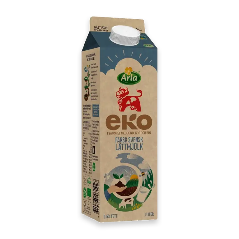 Färsk lättmjölk 0,5% Ekologisk 1l Arla Ko®