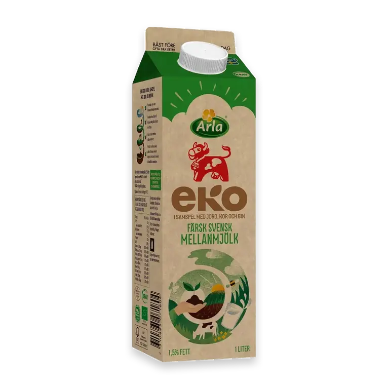 Färsk mellanmjölk 1,5% Ekologisk 1l Arla Ko®