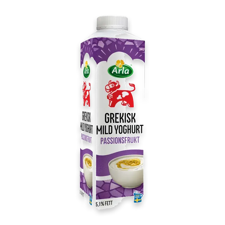 Grekisk Yoghurt Mild Passionsfrukt 5,1% 1000g Arla Ko®
