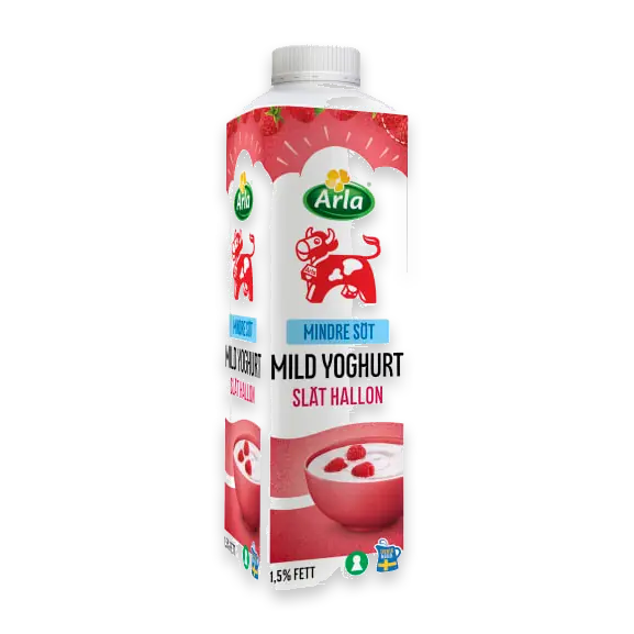 Hallon Mild Yoghurt Mindre Socker 1,5%