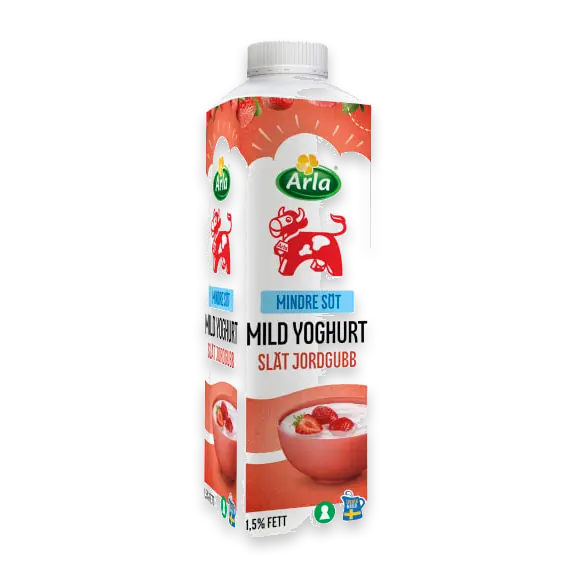 Jordgubb Mild Yoghurt Mindre Socker 1,5%
