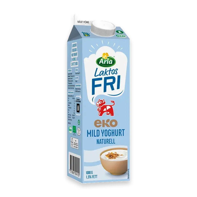 Mild Yoghurt Naturell 1,5% Laktosfri Ekologisk 1000g Arla Ko®