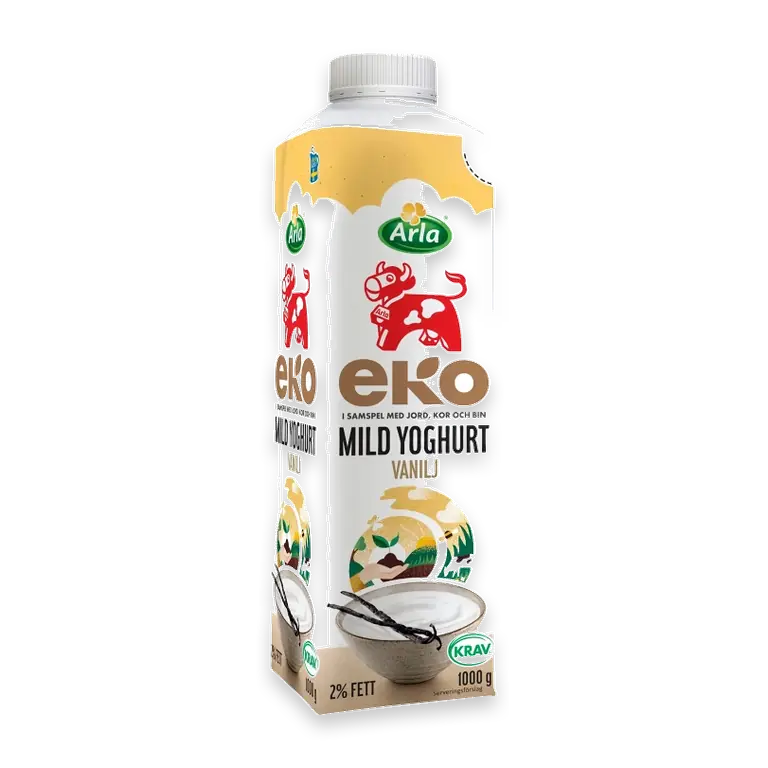 Mild Yoghurt Vanilj 2% Ekologisk 1000g Arla Ko®