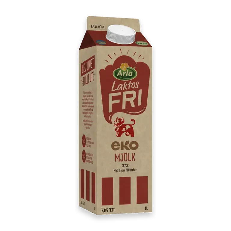 Mjölkdryck Ekologisk Laktosfri 3% 1l Arla Ko®