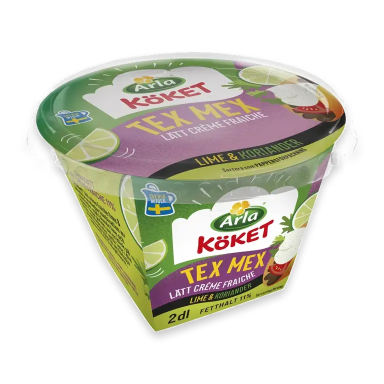 Lätt Crème Fraiche Tex Mex Lime Koriander 11% 200ml Arla Köket®