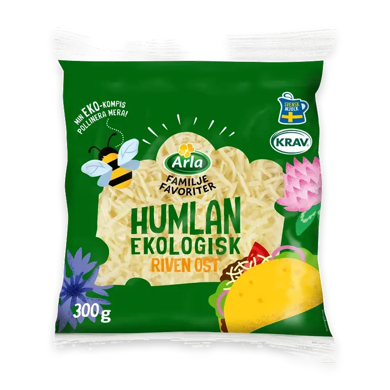 Ost Riven Familjefavoriter Humlan Ekologisk 300g KRAV Arla®
