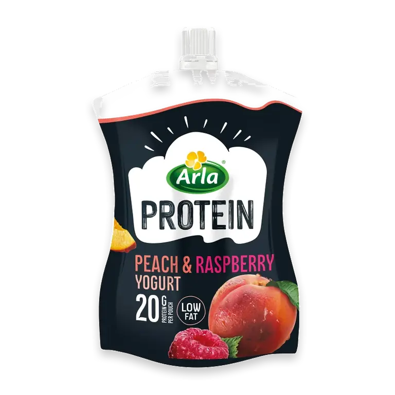 Proteinyoghurt Persika Hallon 0,6% Laktosfri 200g
