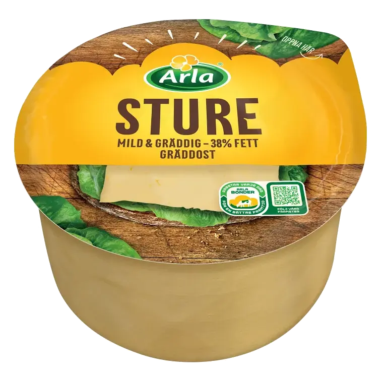 Sture Gräddost mild 38% ca 1,1 kg Arla®